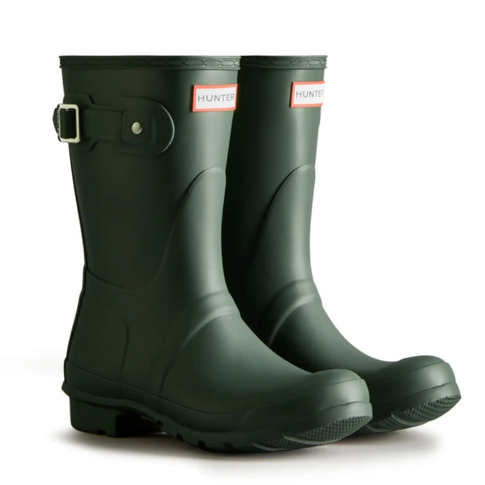 Hunter Original Short Boots Dark Green Size US 7/8 EU 38